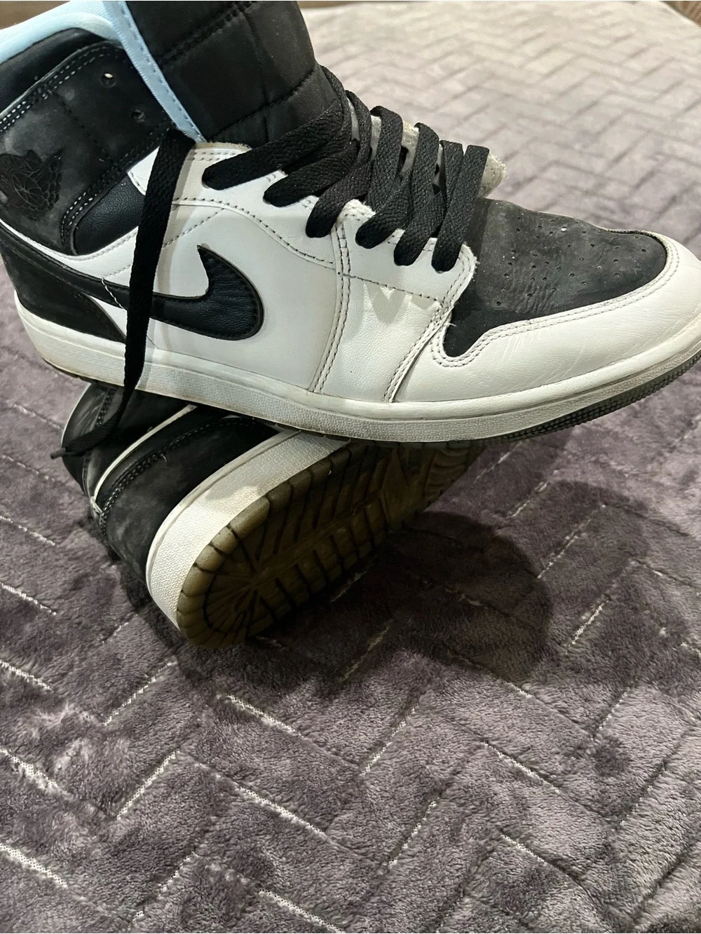 used Nike Air Jordan High Top Sneakers in Black and White